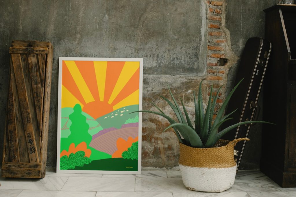 framed print of sunrise in Yorkshire Dales