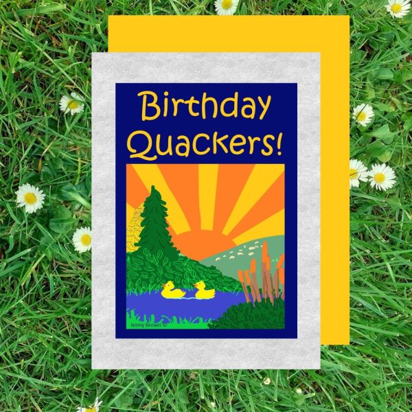 PopArt sunburst design with cute ducks