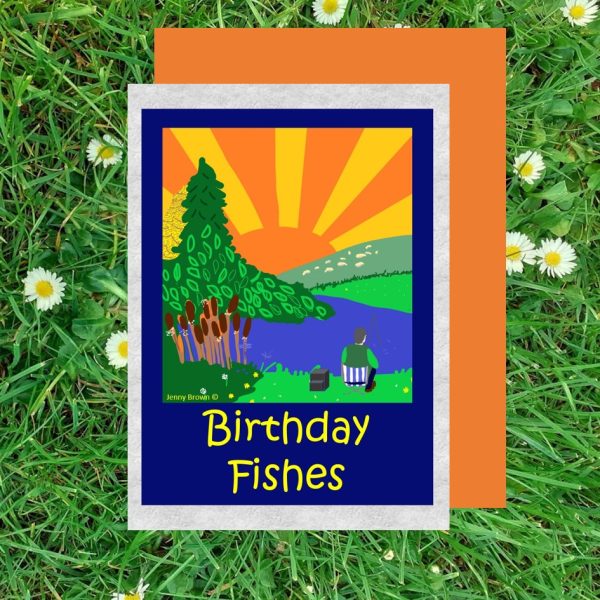 Sunburst PopArt Fishing scene