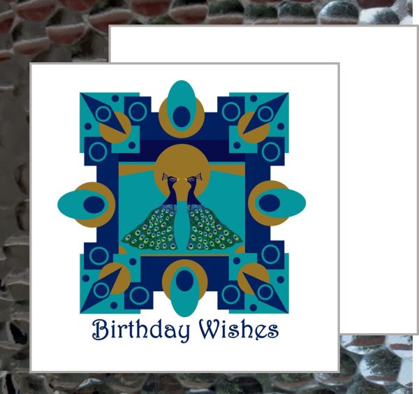 Art Deco style Peacock design