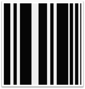 Black vertical stripes on white background