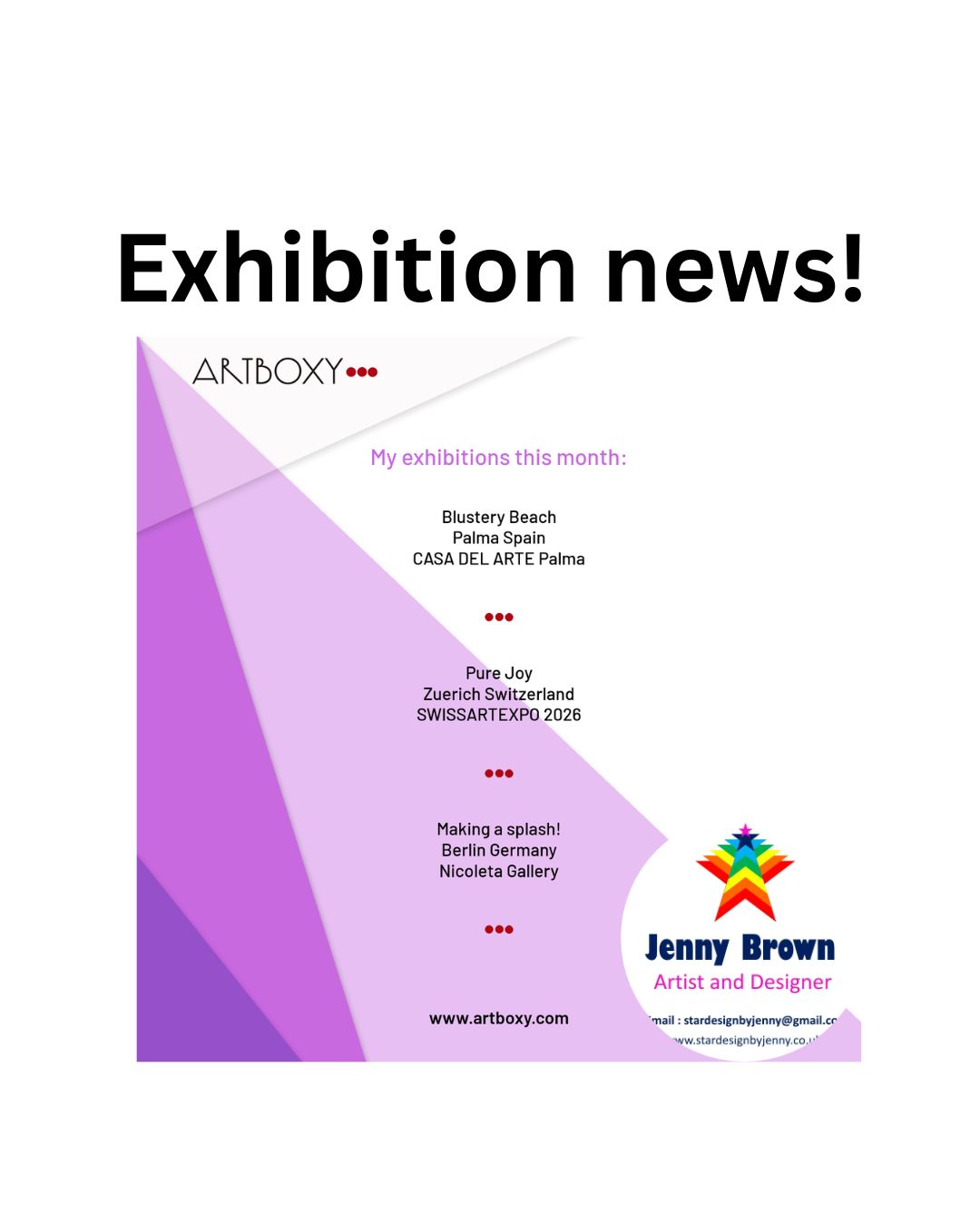 ARTBOXY exhibition news September 2026